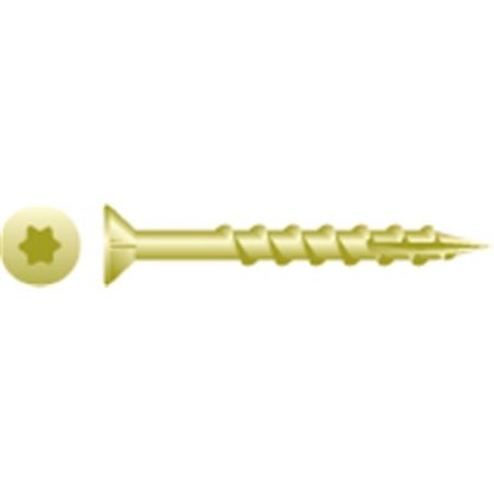 STRONG-POINT Self-Drilling Screw, #10 x 3-1/2 in, Zinc Yellow Plated Flat Head Torx Drive XT1031Y